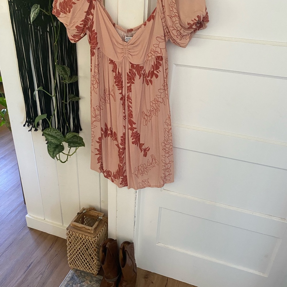 Ava Sky Plumeria Mini Dress - Picture 4 of 4